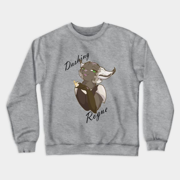 Dashing Tabaxi Crewneck Sweatshirt by CatsAndCrowbars